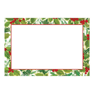 Caspari Holly and Mistletoe Place Cards - 10 Per Package 90923P