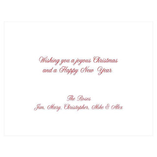 Personalization by Caspari Berries and Pine with Gold Foil Landscape Folded Holiday Photo Cards 90970PG