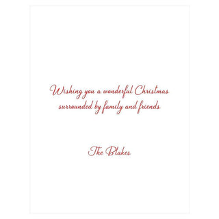 Personalization by Caspari Berries and Pine with Gold Foil Portrait Folded Holiday Photo Cards 90971PG