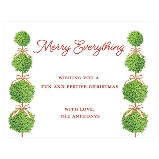 Personalization by Caspari Lattice and Topiaries Landscape Holiday Photo Postcards 90984POSTPG