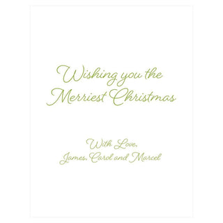 Personalization by Caspari Laurel Stripe Portrait Holiday Photo Postcards in Red 90989POSTPG