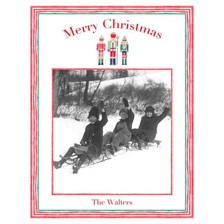 Personalization by Caspari March of the Nutcracker Portrait Holiday Photo Postcards 90990POSTPG