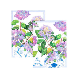 Caspari Hydrangeas and Porcelain Assorted Boxed Note Cards - 8 Note Cards & 8 Envelopes 91602.46