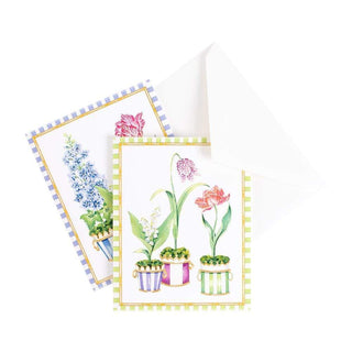 Caspari Window Garden Assorted Boxed Note Cards - 10 Note Cards & 10 Envelopes 91606.46A