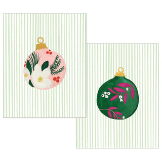 Caspari Painted Ornaments Assorted Boxed Note Cards - 10 Note Cards & 10 Envelopes 91612.46A