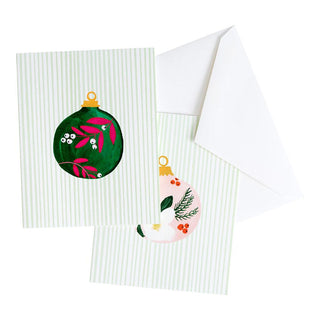 Caspari Painted Ornaments Assorted Boxed Note Cards - 10 Note Cards & 10 Envelopes 91612.46A