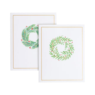 Caspari Wreath Assorted Embossed Boxed Note Cards - 10 Note Cards & 10 Envelopes 91613.46A