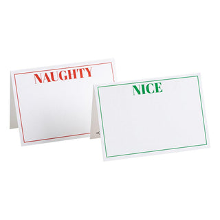 Caspari Naughty or Nice Reversible Place Cards - 8 Per Package 91915P
