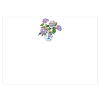Personalization by Caspari Hydrangeas And Porcelain Personalized Correspondence Cards 92618CCUPG