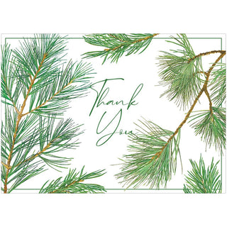 Caspari Pine Branches Boxed Thank You Notes - 6 Note Cards & 6 Envelopes 92626.48
