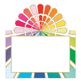 Caspari Color Wheel Die-Cut Place Cards - 8 Per Package 92902P