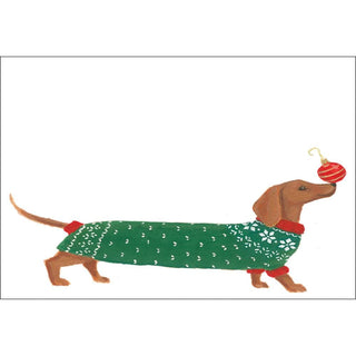 Caspari Christmas Dachshund Place Cards - 10 Per Package 92908P