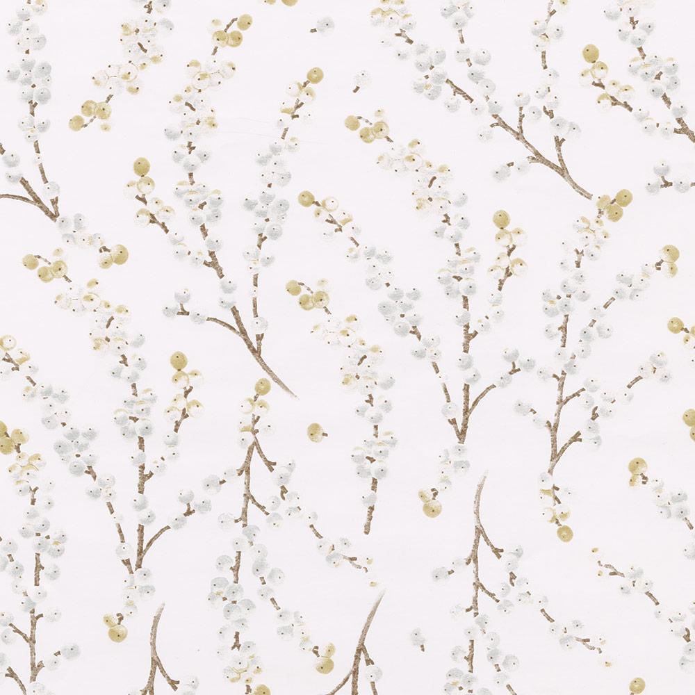 Berry Branches Gift Wrapping Paper in White & Silver - 30 x 8' Roll