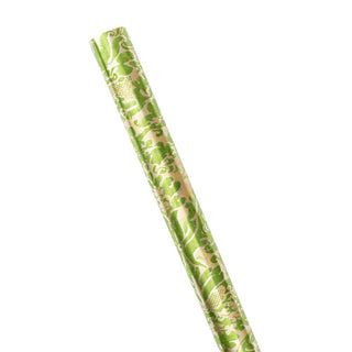 Caspari Palazzo Foil Metallic Gift Wrapping Paper in Green & Gold - 2 30" x 6' Rolls 949890RCFX2
