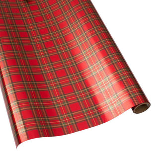 Caspari Royal Plaid Foil Gift Wrapping Paper - 30" x 6' Roll 9575RCF