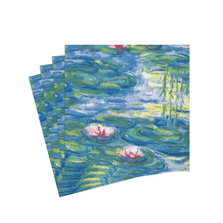 Caspari Nympheas Paper Cocktail Napkins - 20 Per Package 961C