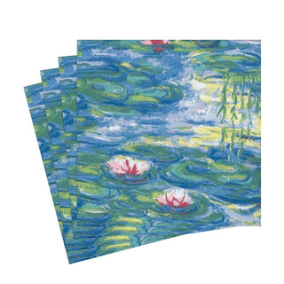 Caspari Nympheas Paper Luncheon Napkins - 20 Per Package 961L
