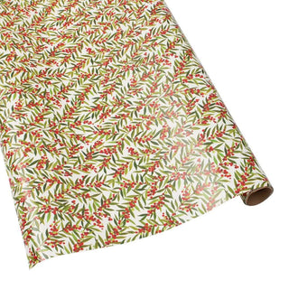 Caspari Berry Branches Gift Wrapping Paper in Ivory - 30" x 8' Roll 9649RC