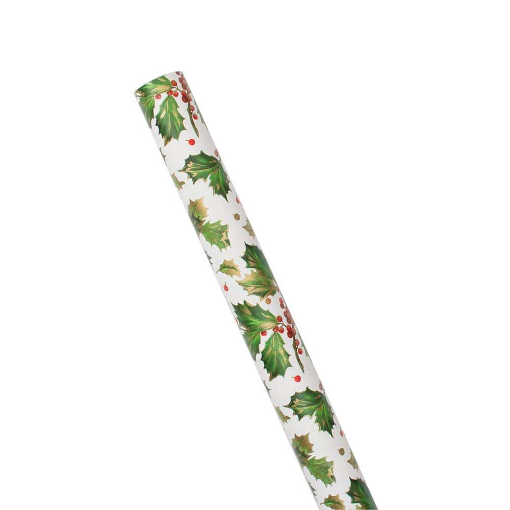 Elegant Holly Bulk Wrapping Paper (1042.5 Sq Ft)