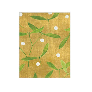 Caspari Mistletoe Gift Enclosure Cards - 4 Mini Cards & 4 Envelopes 96760ENC