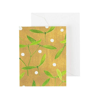 Caspari Mistletoe Gift Enclosure Cards - 4 Mini Cards & 4 Envelopes 96760ENC