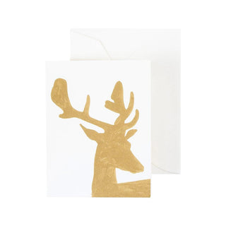 Caspari Alpine Stag Gift Enclosure Cards - 4 Mini Cards & 4 Envelopes 9687ENC