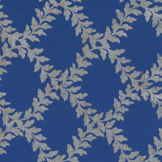 Caspari Acanthus Trellis Gift Wrapping Paper in Blue & Silver Soft-Touch - 30" x 8' Roll 96921RC