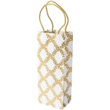 Caspari Acanthus Trellis Wine & Bottle Gift Bag in Ivory - 1 Each 96922B4