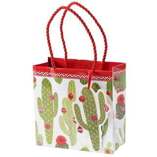 Caspari Merry Cactus Small Square Gift Bag - 1 Each 9698B1.5