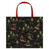 Caspari Winter Sports Large Gift Bag in Black - 1 Each 9707B3