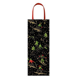 Caspari Winter Sports Wine & Bottle Gift Bag - 1 Each 9707B4