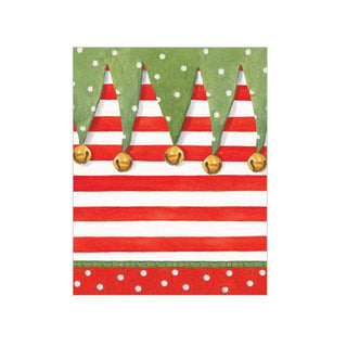 Caspari Stocking Stripe Gift Enclosure Cards - 4 Mini Cards & 4 Envelopes 9715ENC