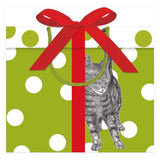 Caspari Curious Christmas Cats Large Gift Bag - 1 Each 9716B3