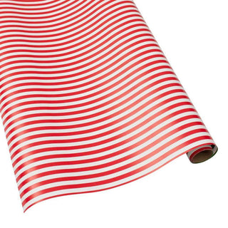 Caspari Club Stripe Reversible Gift Wrapping Paper in Red & Green - 30" x 8' Roll 9727RC