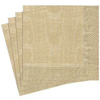 Caspari Moiré Paper Dinner Napkins in Gold - 20 Per Package 972D