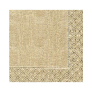 Caspari Moiré Paper Luncheon Napkins in Gold - 20 Per Package 972L