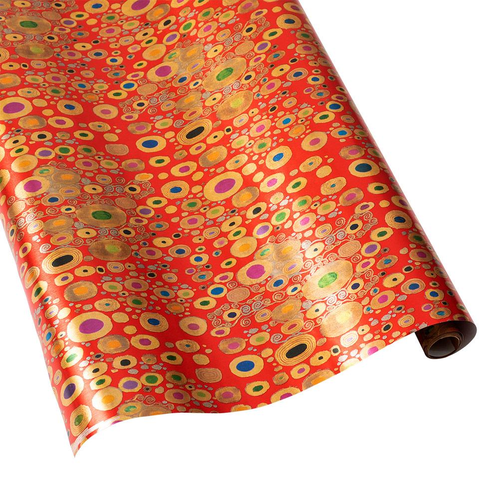 Caspari The Coral Sea Gift Wrap Roll in Gold Foil - One 30 x 5