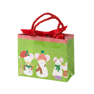 Caspari Simon Says Small Rectangle Gift Bag in Green - 1 Each 9744B0