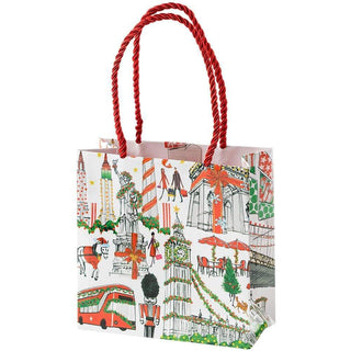Caspari Cosmopolitan Christmas Small Square Gift Bag - 1 Each 9747B1.5