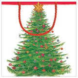 Caspari Glittering Tree Small Square Gift Bag - 1 Each 9748B1.5