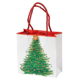 Caspari Glittering Tree Small Square Gift Bag - 1 Each 9748B1.5