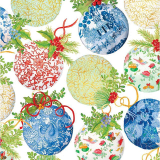 Caspari Porcelain Ornaments Gift Wrapping Paper - 30" x 8' Roll 9758RC