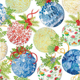 Caspari Porcelain Ornaments Gift Wrapping Paper - 30" x 8' Roll 9758RC