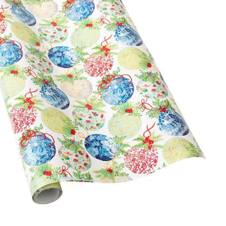 Caspari Porcelain Ornaments Gift Wrapping Paper - 30" x 8' Roll 9758RC