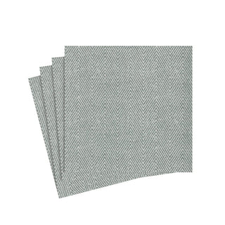 Caspari Jute Paper Linen Cocktail Napkins in Charcoal - 15 Per Package 9762CG