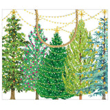 Caspari Christmas Trees with Lights Large Gift Bag - 1 Each 9771B3