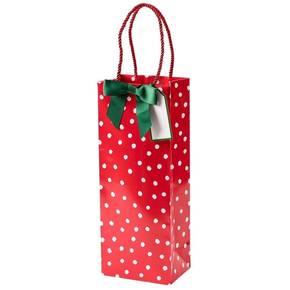 Painted Dots Wine Bottle Gift Bag Each Elegant Gift Bag – Caspari