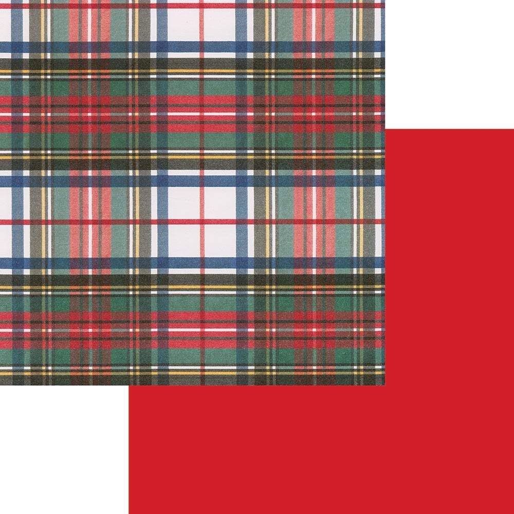 Navy Blue Plaid Tartan Cute Retro Aesthetic Wrapping Paper Sheets