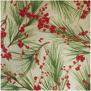 Caspari Berries and Pine Gift Wrapping Paper on Gold Foil - 2 30" x 6' Rolls 97830RCFX2
