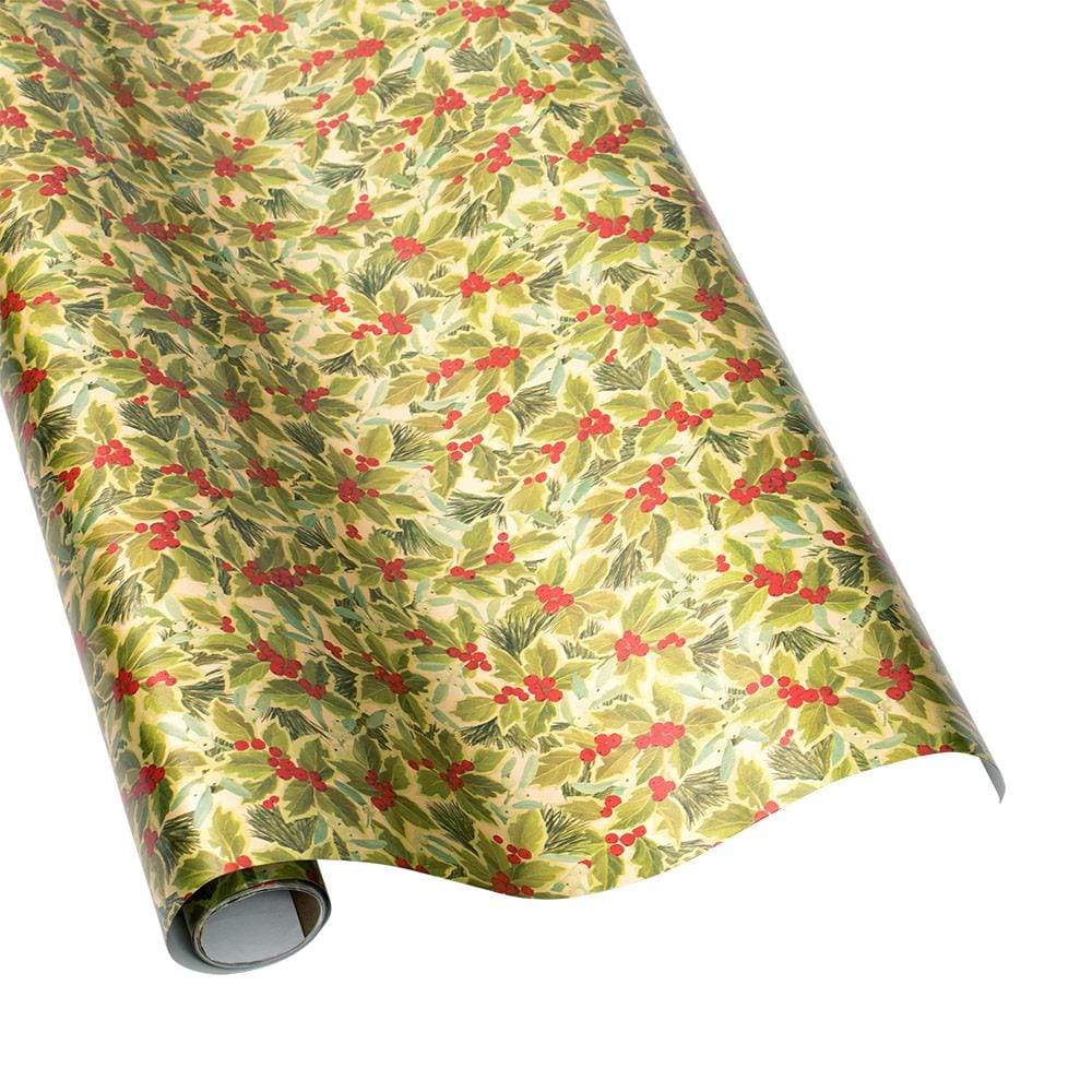 Caspari The Coral Sea Gift Wrap Roll in Gold Foil - One 30 x 5